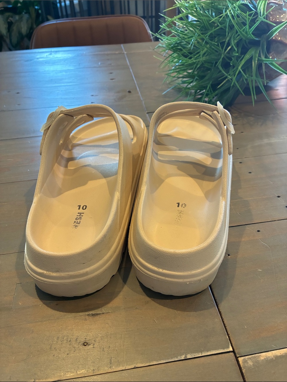 Cream Double Buckle Slide Sandals
Chunky platform style - Picture 4 of 6